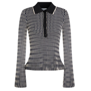 Simkhai Coleen Striped Jacquard-Knit Top