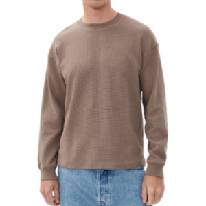 Frame Long Sleeve Waffle Textured Tee