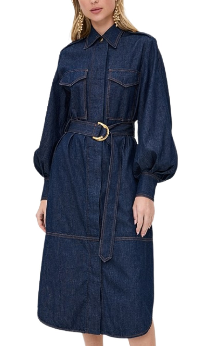 Zimmermann Denim Cargo Midi Dress