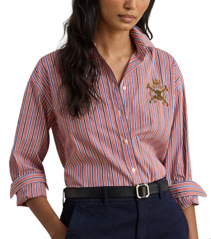 Ralph Lauren Relaxed Fit Striped Broadcloth Shirt