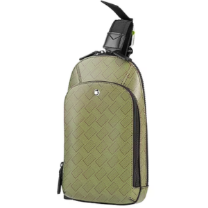 Montblanc Leather Striped Casual Backpack