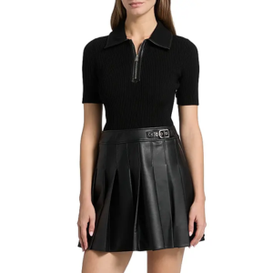 Simkhai Linnie Faux Leather Mixed Media Dress