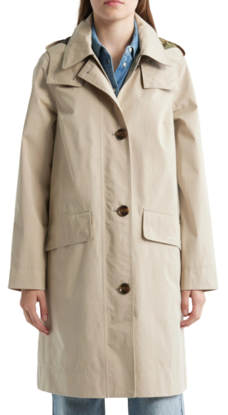 Barbour Hebrides Longline Waterproof Jacket w/Removable Hood