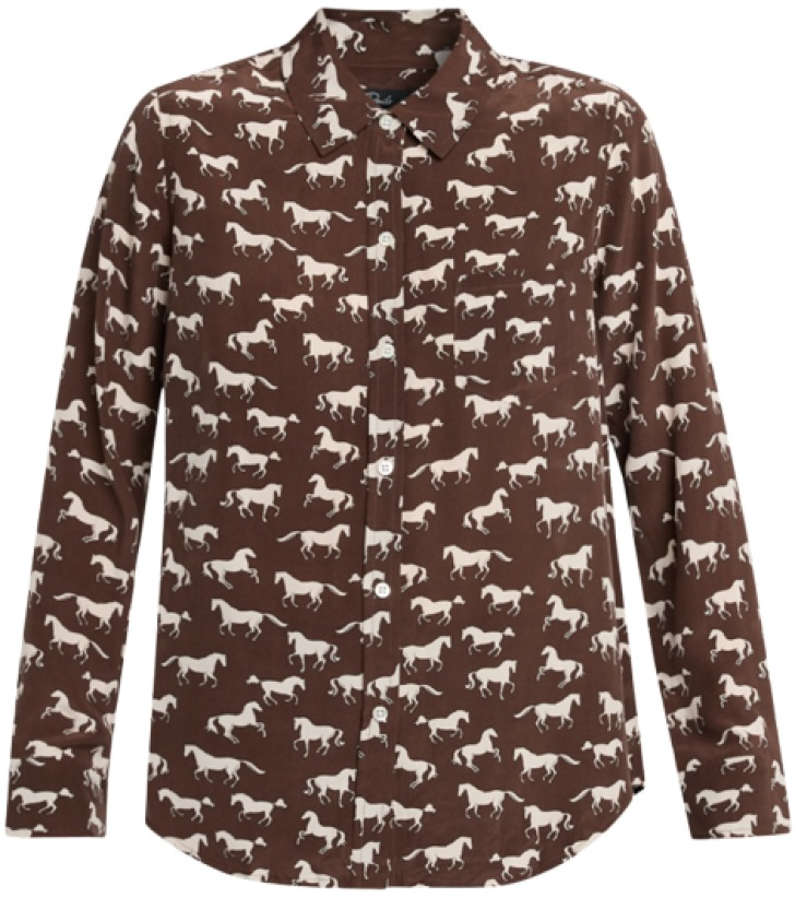 Rails Kate Silk Long-Sleeve Blouse