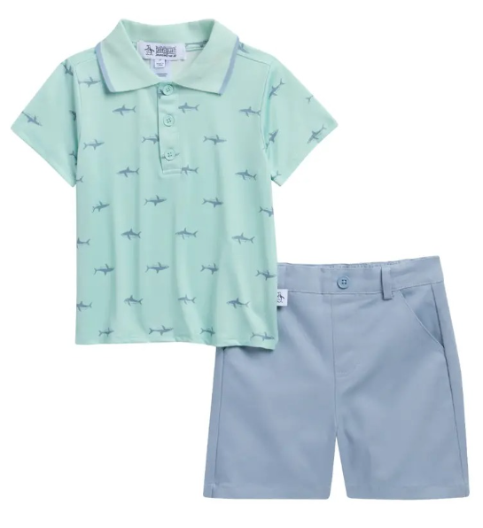Original Penguin Kid's Polo & Shorts Set