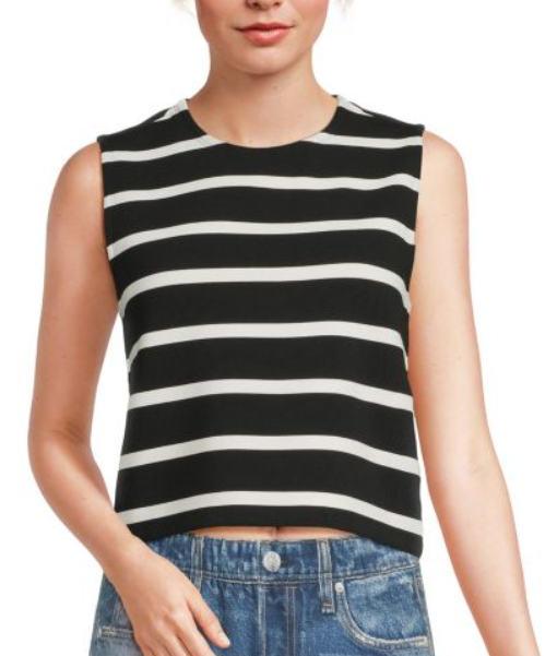Rag & Bone ​Striped Stretch Knit Cropped Tank