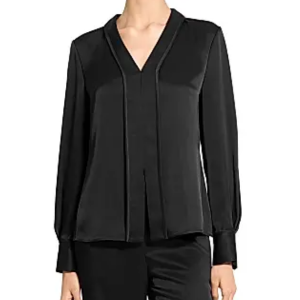 Theory Satin V Neckline Blouse