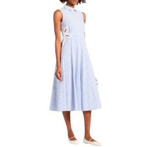 Sandro Striped Poplin Shirt Dress