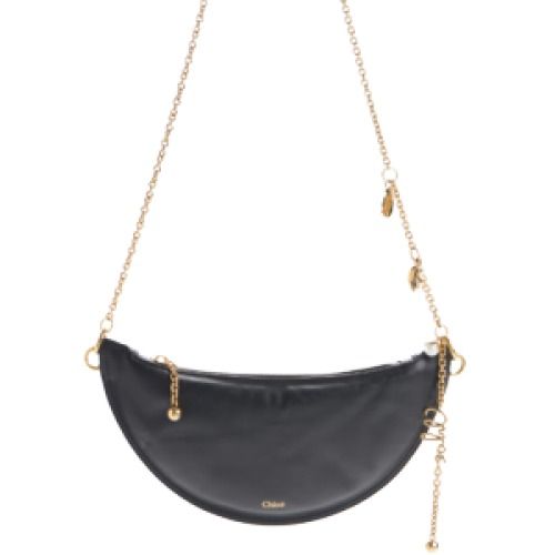 Chloé Lambskin Leather Half Moon Crossbody Bag