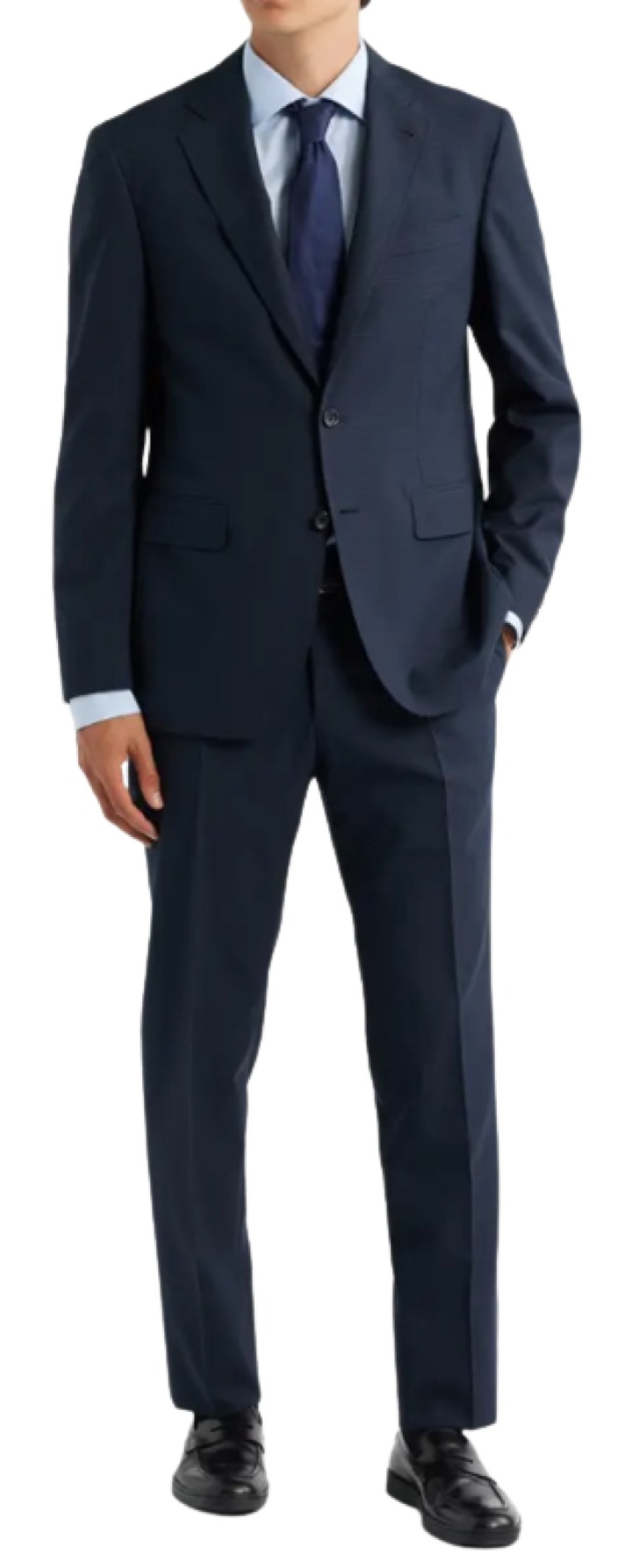 Canali Kei Trim Fit Mélange Textured Wool Suit