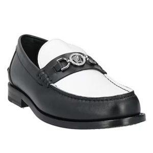 Versace Two Tone Leather Loafers