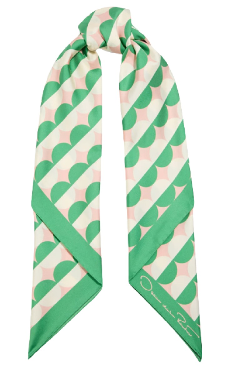 Oscar De La Renta Printed Silk-Twill Scarf