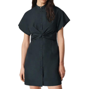 Rag & Bone Gretchen Poplin Twist Mini Shirtdress