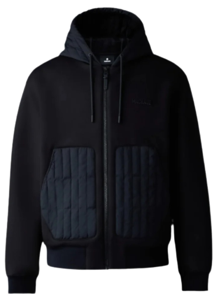 Mackage Cruz Zip-Up Hybrid Vertical Quilt Hoodie