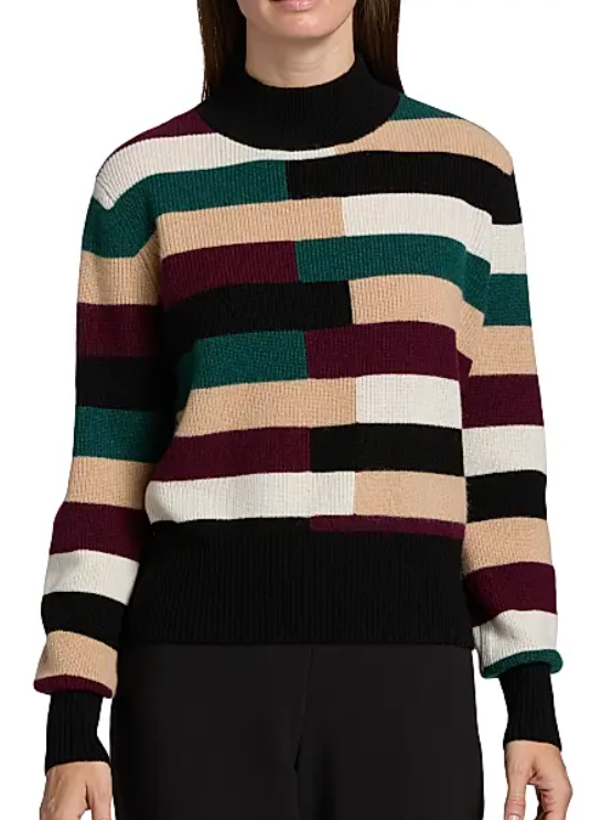 Elie Tahari Phoenix Colorblocked Cashmere Sweater