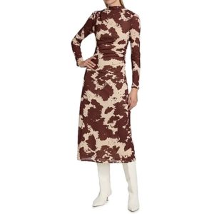 Rails Cow Print Knit Midi Dress
