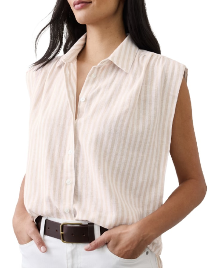 Banana Republic Linen-Blend Pleated Shirt