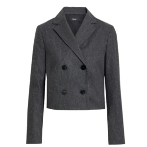 Theory Double-Breasted Pinstriped Twill Jacket