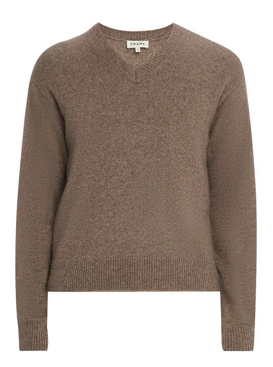 Frame Cashmere-Silk V-Neck Sweater