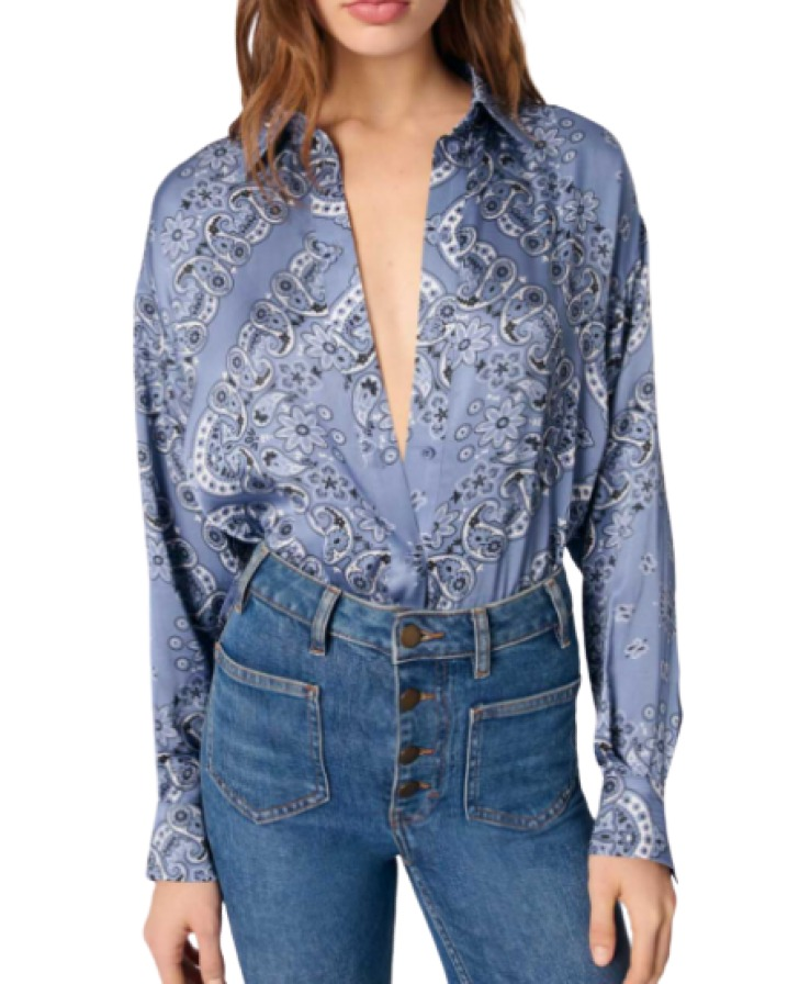 Maje Women's Flowing Printed Shirt