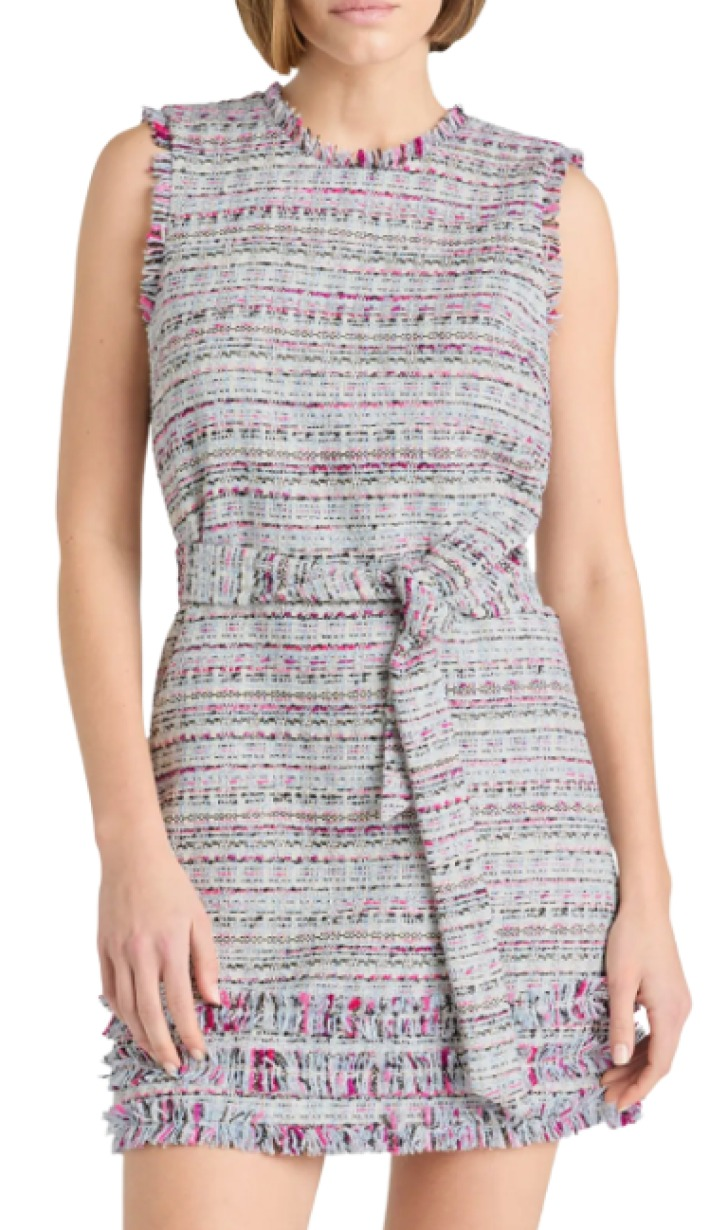 Cinq à Sept Ashton Belted Tweed Minidress