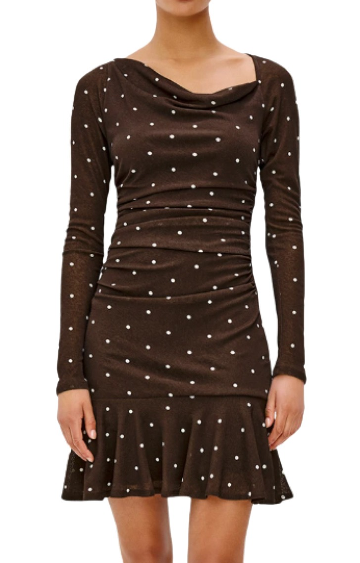 Rails Celano Draped Polka Dot Mini Dress