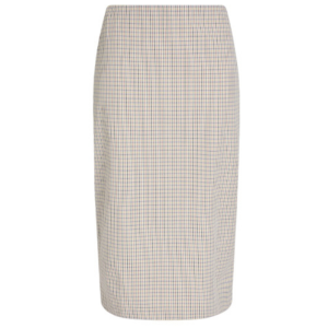 Vince Checked Cotton-Blend Twill Pencil Skirt