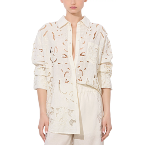 Alice and Olivia Finely Laser Cut Shirt
