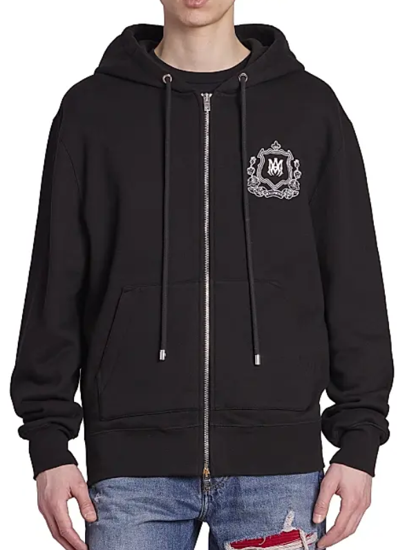 Amiri Ma Crest Zip-Up Hoodie
