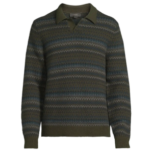 Vince Fair Isle Wool Collar Sweater
