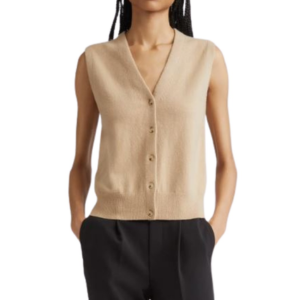 Vince Cashmere Blend Shrunken Button Vest