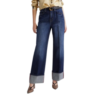L'agence Miley High Waist Cuff Wide Leg Jeans