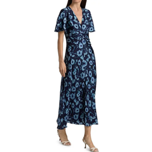 Tanya Taylor Daphne Poppy Dot Midi-Dress