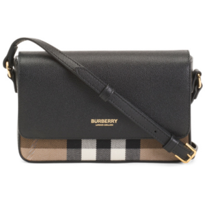 Burberry Leather Hampshire House Check Crossbody
