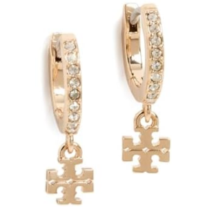 Tory Burch Women's Eleanor Pave Huggie Earrings