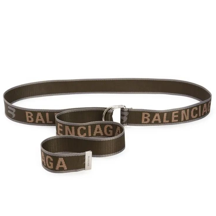 Balenciaga Logo D-Ring Belt
