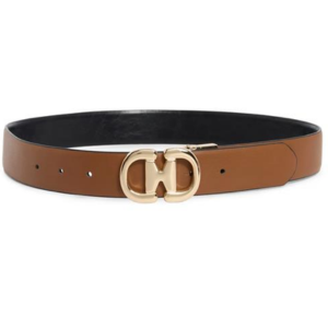 Vince Camuto Squat Horsebit Buckle Reversible Belt