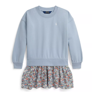 Polo Ralph Lauren Floral-Skirt French Terry Dress