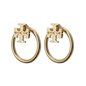 Tory Burch Miller Logo Front/Back Earrings