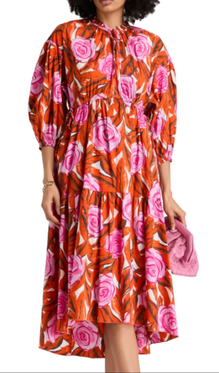 Diane Von Furstenberg Artie Floral-Print Midi Dress