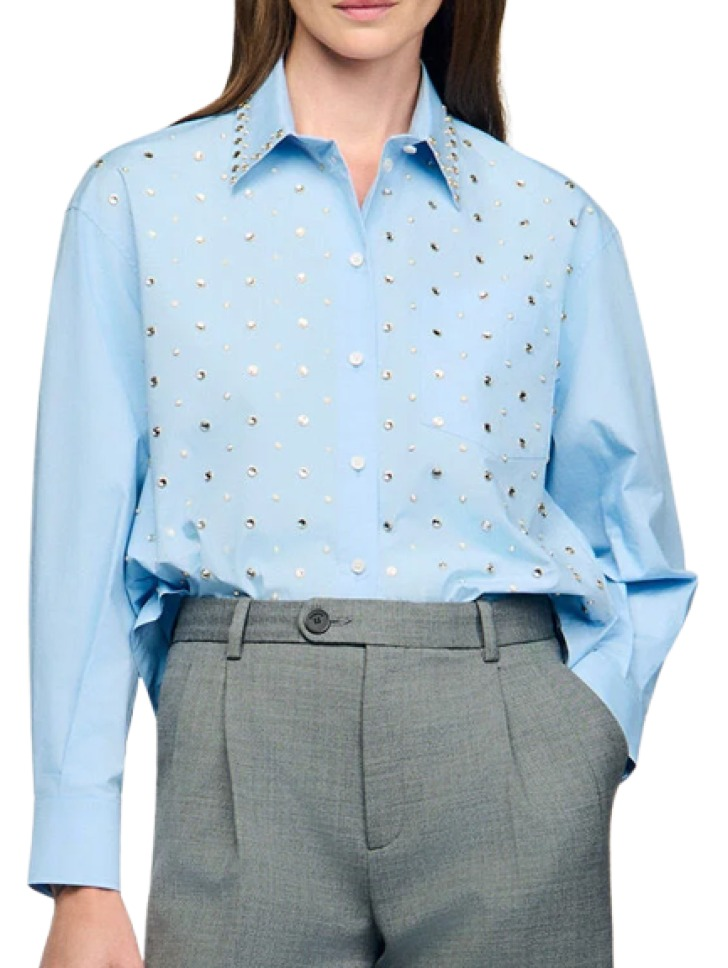 Sandro Rhinestone Shirt