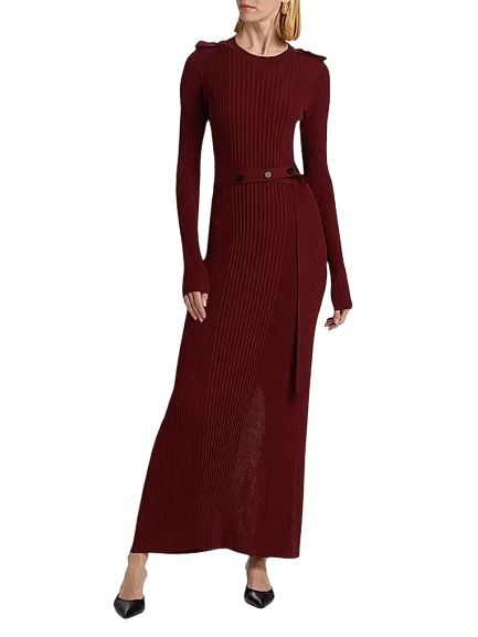 Proenza Schouler Lauryn Rib-Knit Long-Sleeve Maxi Dress