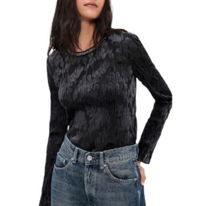 Sea Regine Burnout Velvet Long Sleeve Top