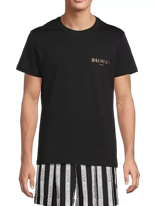 Balmain Vintage Gel Cotton Slim-Fit T-Shirt