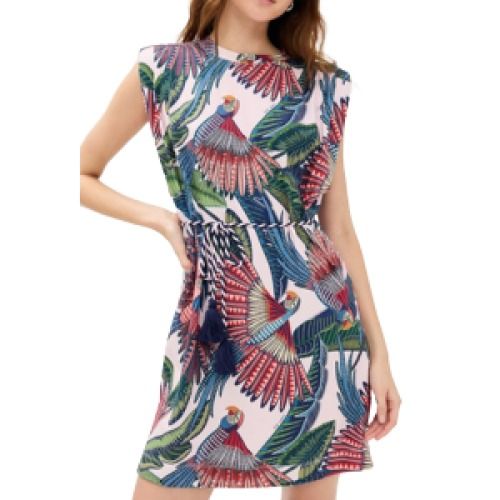 Farm Rio Macaw Flight Mini Dress