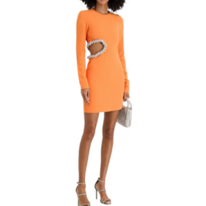 Stella Mccartney Embellished Cutout Crepe Mini Dress