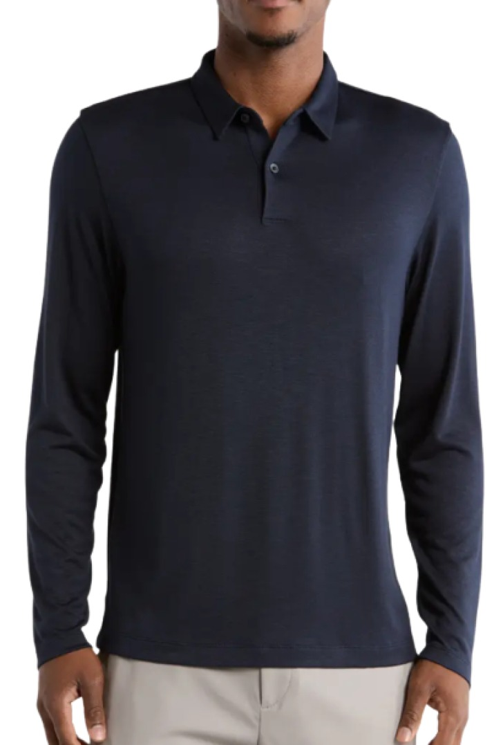 Theory Bron Long Sleeve Jersey Polo