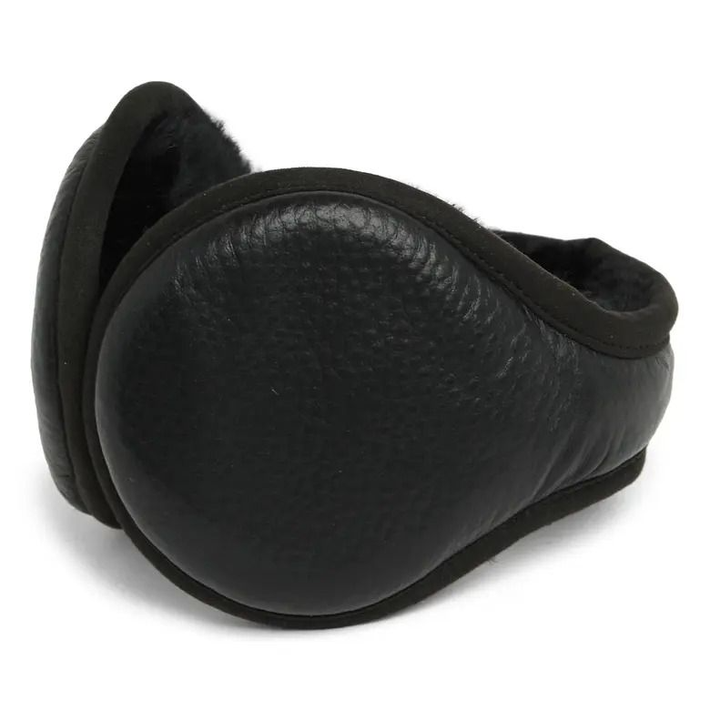 UGG Leather Wrapped Genuine Shearling Ear Muffs