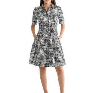 Calvin Klein Geometric Cotton Shirtdress