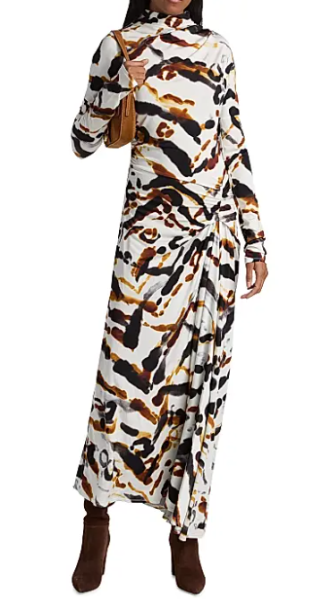A.L.C. Lia Abstract Asymmetric Maxi Dress